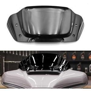 IZX Fits for Harley CVO Street Glide FLHXSE 2023-later Street Glide FLHX 2024-later Motorcycle 8" Front Upper Fairing Windshield Wind Deflector Cowling Windscreen (Black)