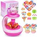 Flower Craft Kit for Kids, DIY Make Your Own Flower Bouquet Set with Reusable Felt Flowers, Arts and Crafts Gift for Girls Boys Ages 4-10