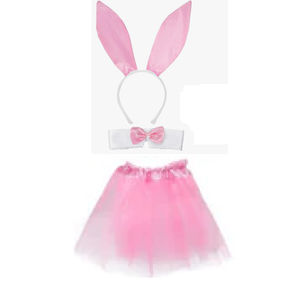 SATINIOR Bunny Costume Set Rabbit Ear Headband Collar Bow Tie Costume Cuffs Rabbit Tail for Halloween Party