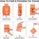 Small Hiking Backpack 15L- Lightweight Packable Foldable Backpack for Travel Camping Outdoor Commute, Compact Rucksack for Women Men (Orange)