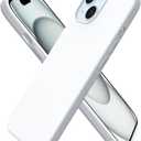 ORNARTO Compatible with iPhone 15 Case 6.1, Slim Liquid Silicone 3 Layers Full Covered Soft Gel Rubber Phone Case, Anti-Scratch Shockproof Protective Cover 6.1 Inch, White