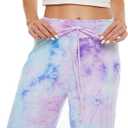 iniber Women's Comfy Pajama Pants Casual Lounge Pant Wide Leg Palazzo Stretch Drawstring Bottoms 3XL