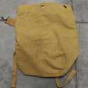 Military Duffel Bag Top Load Double Strap Canvas Backpack Army Travel (upgrade khaki small)