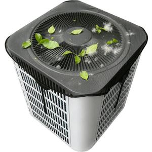 Air Conditioner Covers for Outside Units,36" x 36" Central AC Cover , Resin Woven Mesh,Top Universal Mesh Cover Defender for All Seasons,Efficient Ventilation (Universal Fit Black)