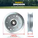 TonGass (2-Pack, Silver) Exact Replacement 4 7/8" Flat Idler Pulley 956-04129 Idler Pulley Compatible with Cub Cadet MTD, OEM Part Number 956-04129C, 756-04129B, 756-04129C, 753-08171