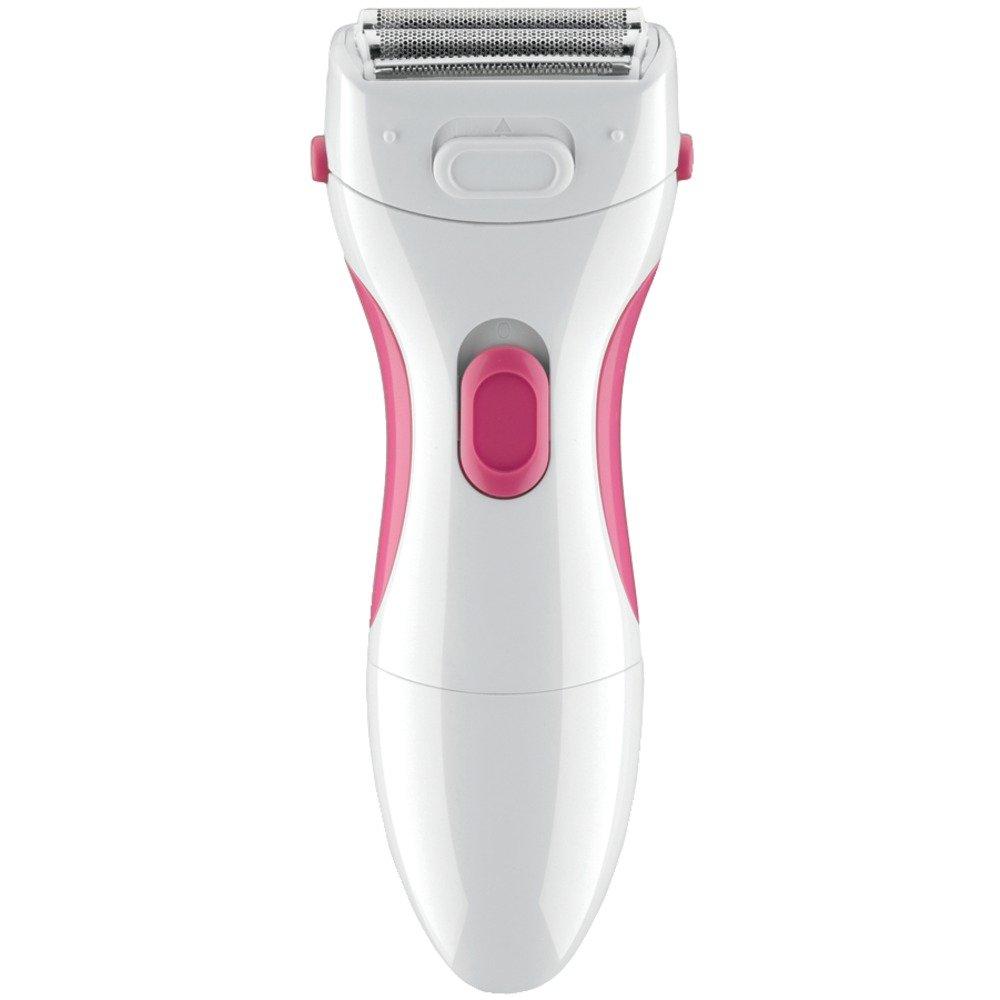 Conair Body and Facial Hair Removal for Women, Cordless Electric Dual Foil Shaver & Trimmer, Perfect for Face, Ear/Nose, Eyebrows, Legs, and Bikini Lines (1 Count (Pack of 1), White/Pink)