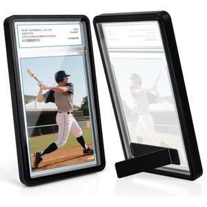 DEDC PSA Slab Protector with Foldable Stand, Metal Graded Card Protector for PSA/CGC/BGS Slab, Card Display and Guard, Slab Bumper with UV Protection for Baseball Football Gaming Sports Cards 1-Pack