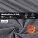 Loovoo Thermal Shirts for Women Long Sleeve Workout Tops Crewneck Fleece Base Layer Running Athletic Tee with Zipper Pocket (Medium, 2-light Grey)