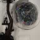 Bieye L10523 Wisteria Flower Tiffany Style Stained Glass Table Lamp with Tree Trunk Base for Home Decoration (Multi-Colored, 16-inch Wide)