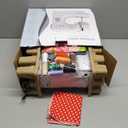 Sewing Machine for Beginners, Electric Mini Portable, 14 Built-in Stitches with Reverse Sewing, 2 Speeds Double Thread with Foot Pedal, Storage Bag, Cotton Fabric and Threads- Extension Table