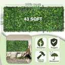 48"x128"(43 SQFT) Artificial Green Boxwood Grass Wall Roll