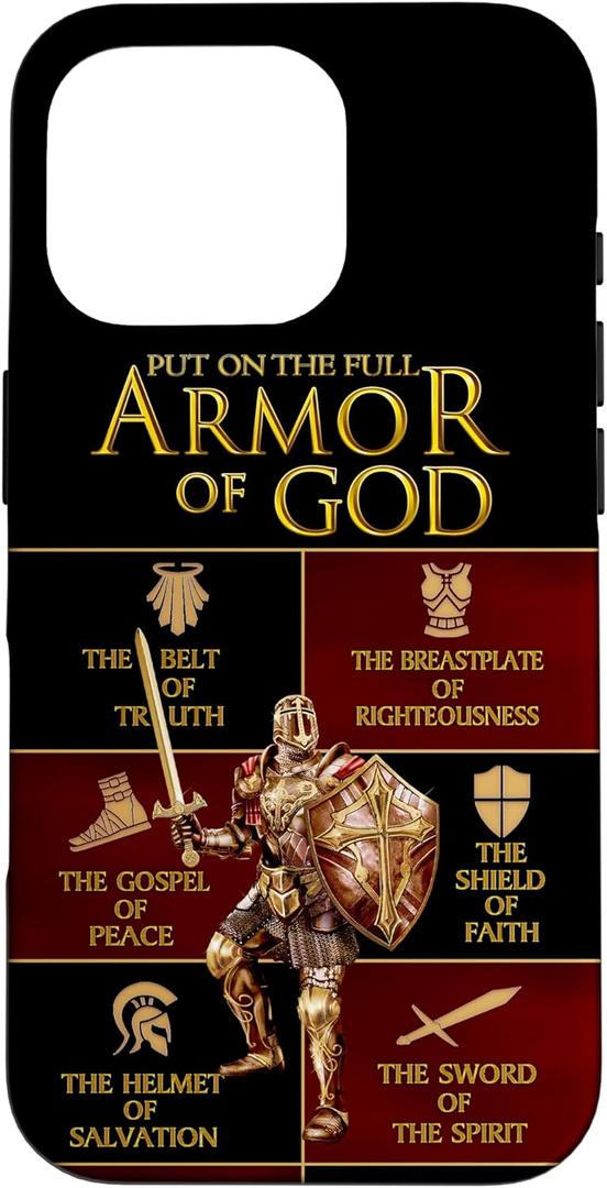 iPhone 16 Pro Warrior of God Put On The Full Armor of God Case