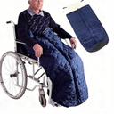 Sqodok Wheelchair Warm Blanket, Lightweight Cozy Lap Blanket with Zipper, Outdoor Windproof Fleece Lined Warm Cover for Adults Elderly Leg and Lower Body, Universal Fit Manual Powered Wheelchair, Blue 