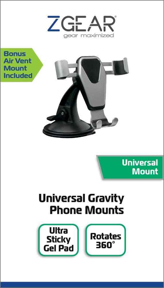 ZGear Dash Window Or Vent Gravity Grip Mount