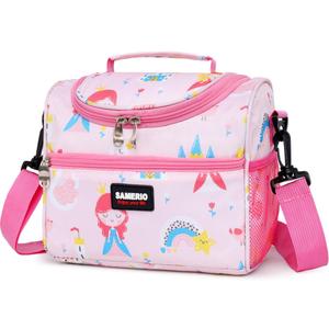 Small Lunch Bag Cute Cooler Lunch Box for Children Student Girls Boys Insulated Picnic Bags for School Camping (Castle)