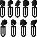 Laffact Black Girls Read Acrylic Bookmarks - 18Pcs African American Women Reading Paper Clips, Black Women Books Tracker Page Clip Marker Book Club Bookish Birthday Gifts for Book Lover Reader School