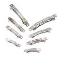 100Pcs Iron Blank French Barrette Hair Clip 4 Sizes 39/51/59/78mm Long Platinum for DIY Hair Accessories Making