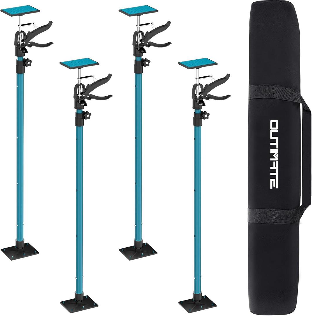 Adjustable Support Pole, Cabinet Jacks for Installing Cabinets, Telescoping Support Poles Range from 45.2'' to 114.2'' Third Hand Tool for Installation, 132 LB Capacity, 4 Packs, 45-7/10~114-1/5 4PCS