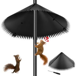 Squirrel Baffle for Bird Feeder Pole, Spiked Edges Design Outdoor Wrap Mount Squirrel Baffle Proof Guard Stopper, Keeps Squirrels and Raccoons Out of Birdhouses(Size:19Inch)