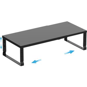 Expandable Spice Rack Organizion for Kitchen Cabinet, Seasoning,Bathroom Organizer Display Shelf, Stackable Multi-Purpose Shelves.Easy-to-Install1Pack/Black,Medium