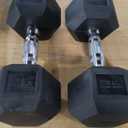 CAP Barbell Coated Dumbbell Weight | Multiple Options Pairs & Sets (50 lb - Set (25 lb x 2))