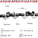 14" Chainsaw Chain for Ryobi RY3714 / RY40503 / RY40530/ 40V RY-40503, Fits Husqvarna 120, Echo CS-310,Makita XCU11Z