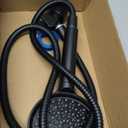 Wide Rain Shower Head With 5 Modes Handheld Showerheads, High Pressure Showerhead Combo with Extension Arm for Bathroom Accessories, Adjustable Shower Head with Anti-Clog Nozzles (Black)