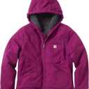 Carhartt Kid's CP9547 Canvas Insulated Hooded Jacket - Girls (Large)