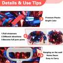 Lovecheer 4PCS Metallic Red and Blue Pom Poms Cheerleading