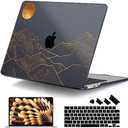 DONGKE for M4 MacBook Air 13.6 Inch Case 2025 2024 2023 2022 Model A3240 A3113 A2681 M3 M2 Chip, Plastic Hard Shell Case Cover with Touch ID for MacBook Air 13 Inch M4 - Abstract Mountain