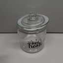 kitchentoolz 1-Gallon Glass Dog Treat Container Airtight  Large Countertop Dog Cookie Jar with Lid for Dog Treat Storage, Decorative Treat Jar & Dachshund Accessories