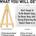 Dark Humor Sarcasm Desk Decor Sign, Funny Motivational Meme Decorations for Home Room Office Desk, Funny Adult Humor Gifts for Women Men, Doesn't Deserve It.