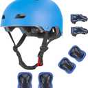 Kids Bike Helmet for 3-5-8-14+ Age Girls and Boys, Kids Helmet with Knee Pads Elbow Pads Wrist Guards,Ventilation Multi-Sport Scooter Roller Skate Rollerblading Skateboarding Climbing Cycling (Small)