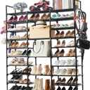 Mavivegue 10 Tiers Shoe Rack Tall Shoe Organizer Shoe Storage 55-65 Pairs Vertical Shoe Shelf Large Shoe Rack Organizer Stackable Shoe Racks for Entryway, Closet, Garage, Bedroom,Cloakroom -Black