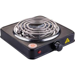 Compact and Portable Countertop Burner- Countertop Single Coiled Burner 1000 Watts Electric Hot Plate Temperature Controls Black
