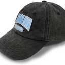 Embroidered Vintage Washed Hat for Men WomenClassic Unisex Adjustable Cotton Fans Baseball Cap (Carolina)