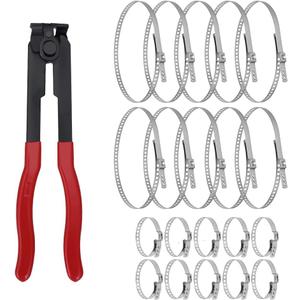 For Auto/ATV CV Joint Axle Boot Clamp Pliers Tool with 20 Crimp Bands -Ear Type Extension For Most Cars