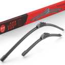OEM Quality Performance Premium wiper blades 24 14,All-Season Auto Replacement Windshield Wiper Blades,Fit Chevrolet Spark 2016-2020,Fiat 500 2011-2017,Nissan 2014-2017 +More Cars