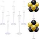 5 Set Balloon Stand Kit - Balloon Sticks With Base for Table Balloon Centerpiece Decorations for Birthday Graduation Gender Reveal Baby Shower Party Decorations