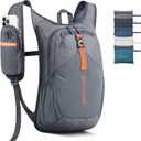 15L Small Hiking Backpack for Men Women Foldable Packable Back Pack Ultralight Hiking Daypack for Travel Camping Outdoor, Gray