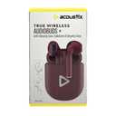 Acoustix True Wireless AudioBuds+, Burgundy