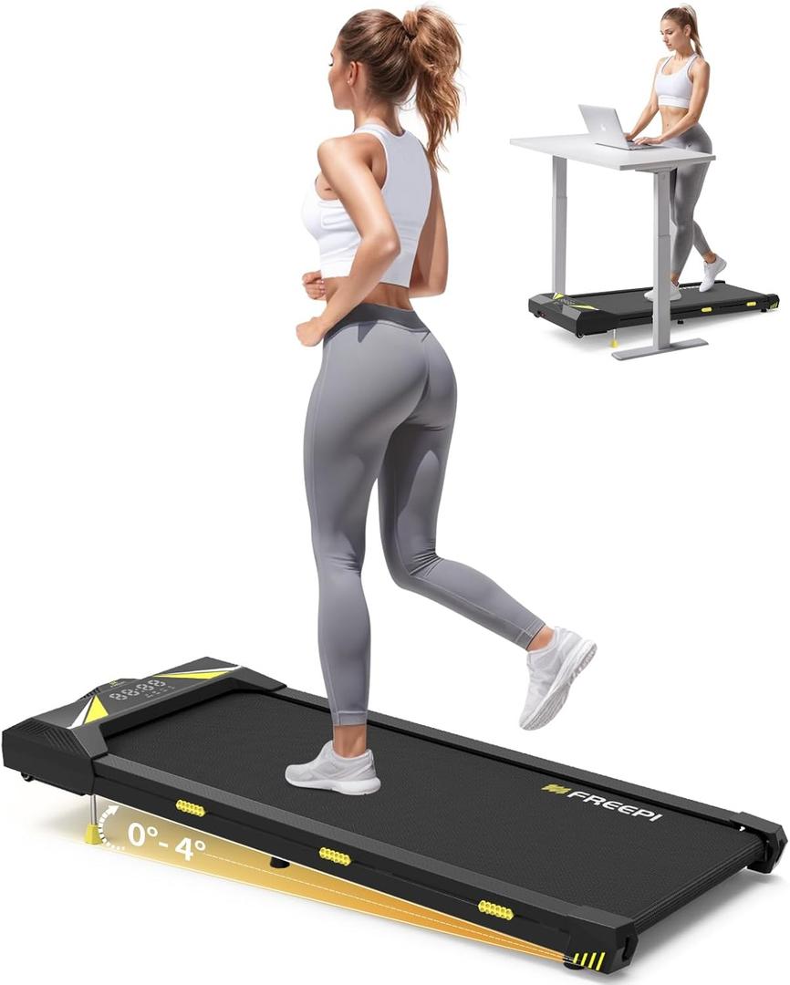 Walking Pad with Incline, 2.5HP Under Desk Treadmill for Home Office, 4 in 1 Treadmill for Walking Running with APP, Remote Control