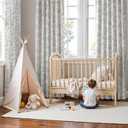 jinchan 95% Blackout Nursery Curtains 84 Inches Long, Bunny Woodland Toile Easter Decor Curtains Grey on Beige Animal Printed Drapes for Bedroom Spring Decoration Farmhouse Window Treatment 2 Panels