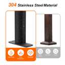 2-Pack Railing Post 36inch Stainless Steel Pre-drilled Intermediate Post/Studdle Pickets for 1/8" Deck Cable Railing, Level Cable Railing Fittings, Black