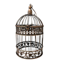 Round Birdcages Vintage Decorative Iron Bird cage Wedding Decor Flower cage Decor Props Hanging Flower Frame Bird cage decorCenterpieces Small Birds Wedding Party Indoor Ourdoor Decoration (Bronze)
