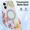 LSL Magnetic Case for iPhone 16 Cute Flower Pattern - Yellow