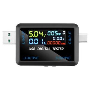 USB and Type-C Tester - Multi-Functional Digital Tester for DC 4.5-36V, 0-8A Current and Voltage Meter, Supports Multiple Fast Charging Protocols