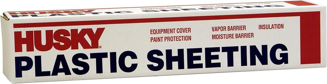 1-Roll of 12 x 100 Poly-America 412C Husky Clear 4-Mil Low Density Plastic Sheeting