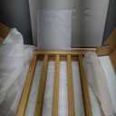 Dog Gates for Doorways Stairs, Foldable Freestanding Pet Gate, Dog Fences Indoor, Bamboo Dog Gates (Natural, 18-55" Wide) (3 Panel - 55 inches Wide)