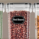 PRAKI Airtight Food Storage Containers Set with Lids - 3 PCS, BPA Free Kitchen and Pantry Organization, Plastic Leak-proof Canisters for Cereal Flour & Sugar - Labels & Marker